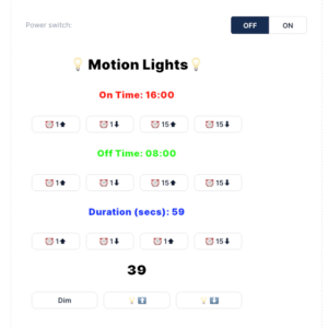 Motion Lights All 4 QA's